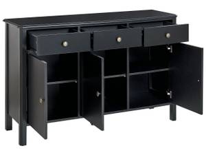 Sideboard OLATE Schwarz - Gold - Holzwerkstoff - 120 x 75 x 39 cm