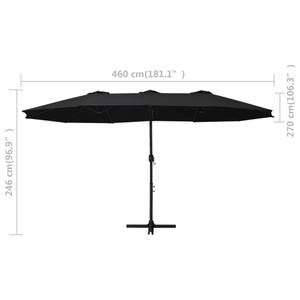 Parasol 3000232 Noir - Métal - Textile - 270 x 246 x 460 cm