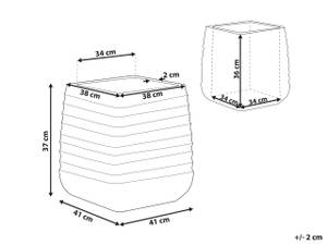 Outdoor Blumentopf PARIKIA Schwarz - 38 x 37 x 38 cm