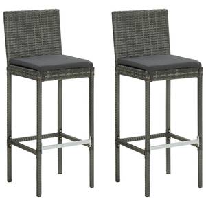 Bar-Set (3-teilig) 3011731-1 Grau - Metall - 61 x 106 x 61 cm