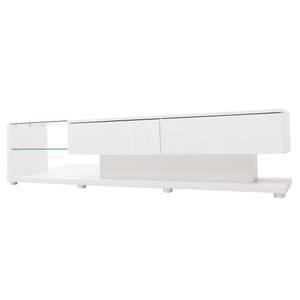 Buffet TV Cronus Ⅱ Marron - Blanc brillant - Blanc