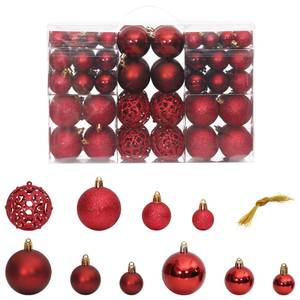 Weihnachtskugel (100er Set) 295555 Rubinrot