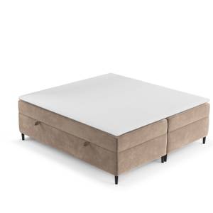 Boxspringbett  Araya II Taschenfederkern Hellbraun - Breite: 140 cm