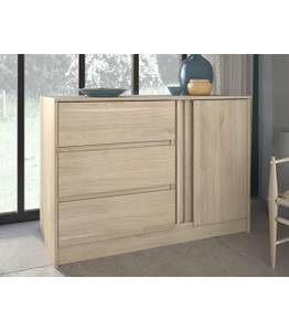 Commode Escale Beige - Bois manufacturé - 50 x 77 x 110 cm