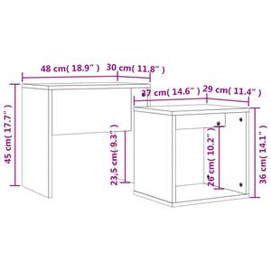 Couchtisch(2er Set) 3002581 Raucheiche Dekor