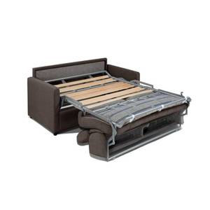 Canapé convertible  NICE matelas Marron - Largeur : 202 cm