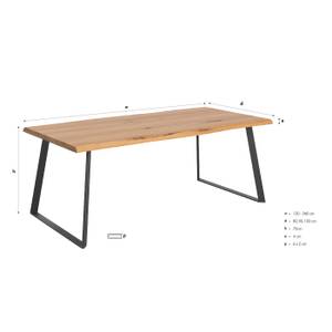 Loft-Tisch Delta aus Massivholz 100 x 140 cm