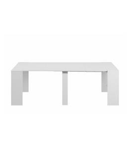 Table extensible Consola Blanc - Bois manufacturé - Matière plastique - 51 x 78 x 90 cm