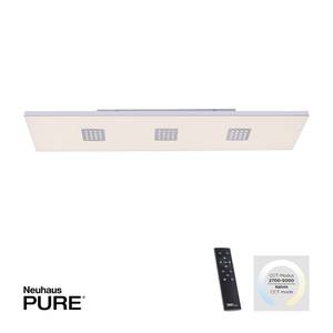 LED Deckenlampe PURE NEO Grau - Metall - 120 x 7 x 120 cm