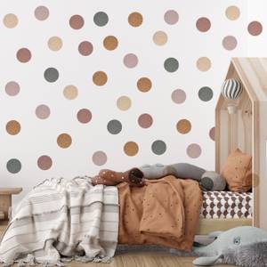 Wandtattoo Deko Punkte Kreise Set Dots Beige - Braun - Grün