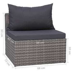 Garten-Sofa-Set (7-teilig) 3009702-2 Grau