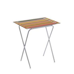 Klapptisch mit ausziehbarem Tablett Metall - 62 x 66 x 42 cm