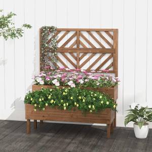 Blumenkasten GT4041 Braun - Massivholz - 62 x 135 x 109 cm