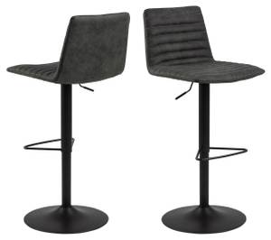 Tabouret de bar Kimmy lot de 2 Gris