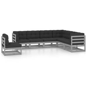 Garten-Lounge-Set (7-teilig) 3009825-2 Anthrazit - Grau