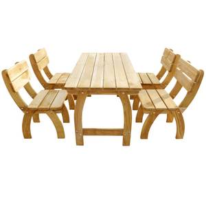 Ensemble de mobilier de jardin Marron - Bois massif - Bois/Imitation - 60 x 86 x 50 cm