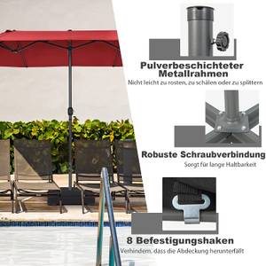 Sonnenschirmständer mit Sandsäcken Schwarz - Metall - 73 x 41 x 73 cm