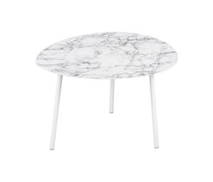 Table d'appoint Ovoid Blanc - 60 x 42 x 67 cm