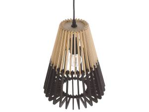 Lampe suspension CAVALLA Noir - Marron - Bois manufacturé - 30 x 35 x 30 cm