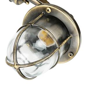 Lampe murale d'extérieur SANTORIN Laiton mat - Argenté / Gris - Gris argenté