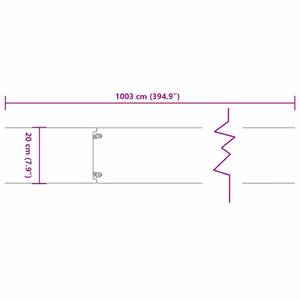 Bordure de pelouse (lot de 10) 3033220 Marron - Métal - 1 x 20 x 103 cm