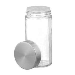 Drehbares Gewürzkarussell mit 16 Gläsern Schwarz - Silber - Glas - Metall - Kunststoff - 17 x 27 x 17 cm