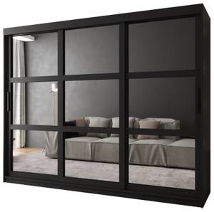 SCHWEBETÜRENSCHRANK MIROR Breite: 250 cm - Schwarz