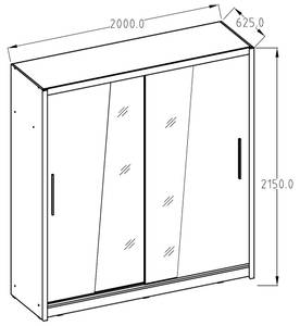 Schiebetürenschrank BERGAMO Braun