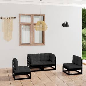 Salon de jardin (lot de 4) 3009891-2 Anthracite - Noir