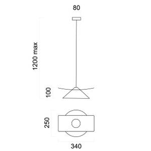 Suspension Miller Rose foncé