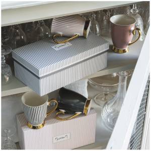 Coffret de 2 Mugs Madame Récamier Rose Rose foncé - Porcelaine - 14 x 10 x 26 cm