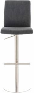 Tabouret de bar Cadiz Lot de 2 Gris lava - Argenté