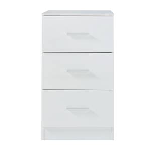 Set de 2 tables de chevet Aurdal Blanc crème brillant