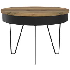 Table basse Kiara Noir - Bois massif - 70 x 45 x 70 cm