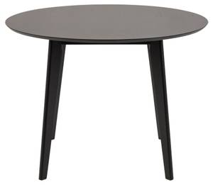 Table à manger Roxana Noir - En partie en bois massif - 105 x 76 x 105 cm