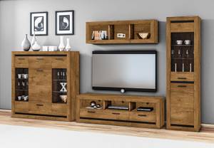 Vitrine BALTICA Braun - Holzwerkstoff - 90 x 200 x 43 cm