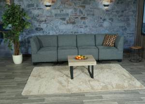 Modular 4-Sitzer Sofa Couch Lyon Grau