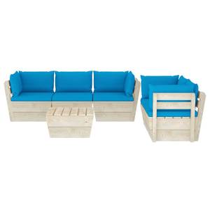 Mobilier de jardin (lot de 6) 3016490-10 Bleu - Bleu clair