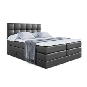 Boxspringbett MARCE KING Hochglanz Schwarz - Breite: 160 cm