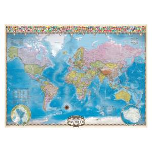 Puzzle Weltkarte 1000 Teile Papier - 26 x 6 x 36 cm