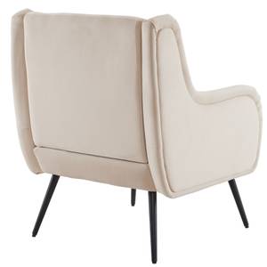 Fauteuil simple Mercury Ⅶ Beige - Bois manufacturé - Métal - Bois massif - Textile - Bois/Imitation - 70 x 90 x 72 cm