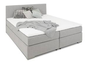 AREZZO Boxspringbett Hellgrau - 180 x 200 cm