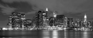 Tableau new york panorama city lights 120 x 50 cm - Verre