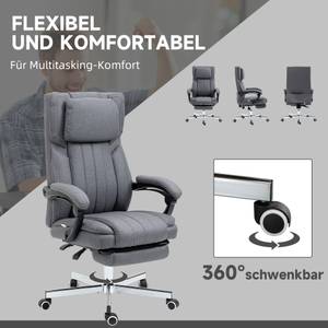 Büro Massagestuhl 921-625V90GY Grau - Textil - 61 x 113 x 65 cm