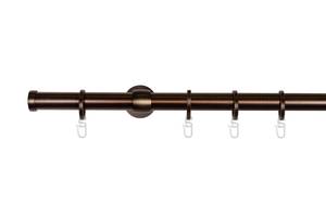 Gardinenstange Komplettset Kappe 7cm Bronze - Breite: 200 cm