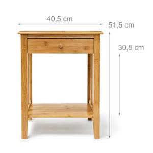 Petite table en bambou Table d'appoint Marron - Bambou - 40 x 52 x 35 cm