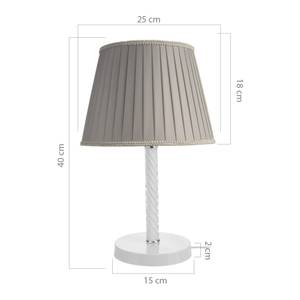 Lampe de bureau Kilbride blanc / sable Beige - Métal - 25 x 40 x 25 cm