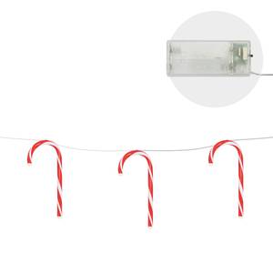 Zuckerstangenlichterkette mit 28 LEDs Rot - Weiß - Kunststoff - 2 x 20 x 330 cm