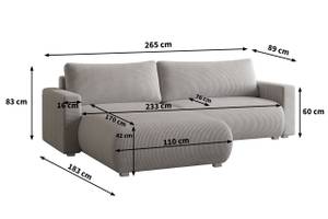 Ecksofa TURIN P Grau