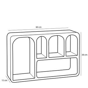 Wandschrank Frati Weiß - Holzwerkstoff - 15 x 38 x 60 cm